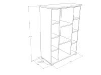 Márió lenyiló ajtós komód BL méretrajz